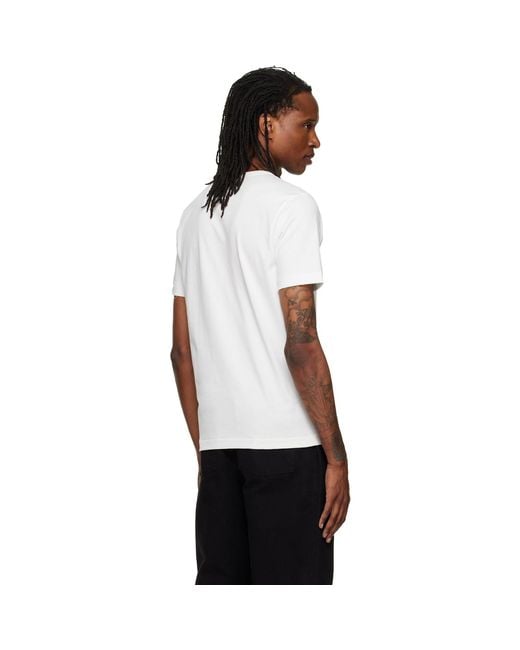 Merz B. Schwanen White 2M15 'Mid-Century Machine' Refined Fit T-Shirt for men