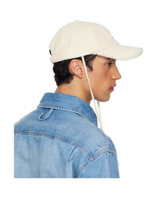 Jacquemus Blue Off- 'The Artichaut' Denim Cap for men
