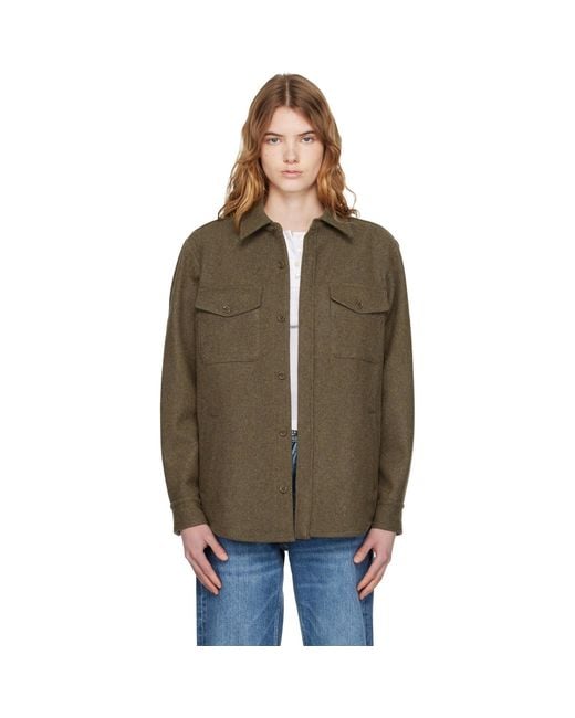 A.P.C. Brown Wool Shirt