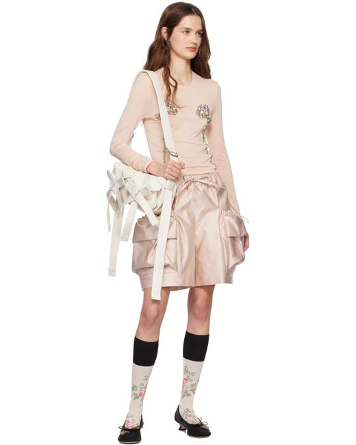 Simone Rocha White Off- Classic Bow Crossbody Bag