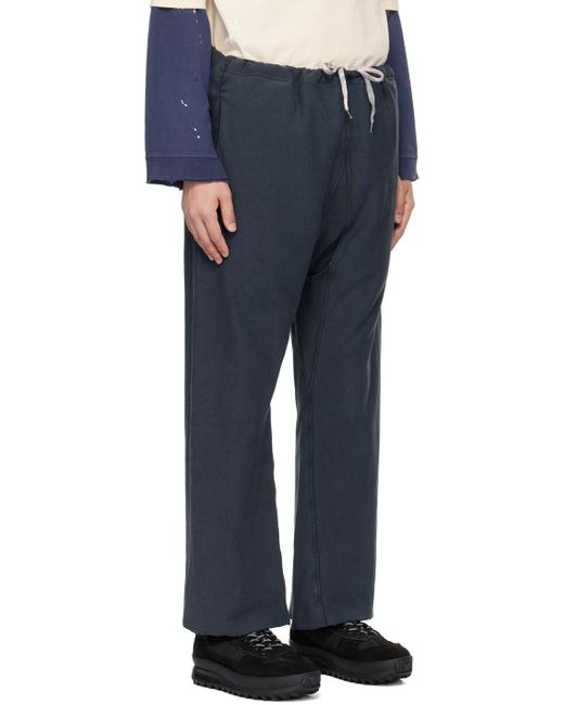Pantalon de survêtement noir à bords bruts Maison Margiela pour homme en coloris Blue