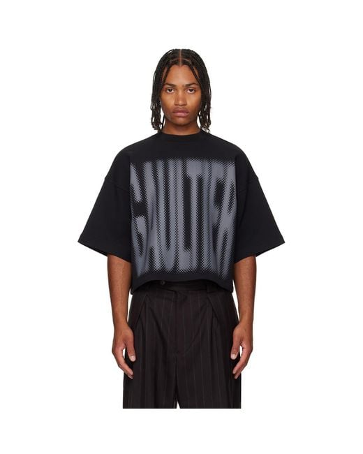 Jean Paul Gaultier Black 'The Gaultier' Boxy T-Shirt for men