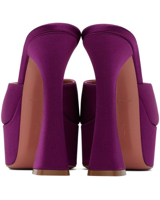 AMINA MUADDI Purple Dalida 140 Heeled Sandals