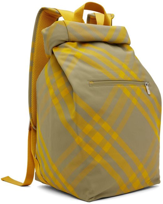 Burberry Yellow Roll Backpack for men