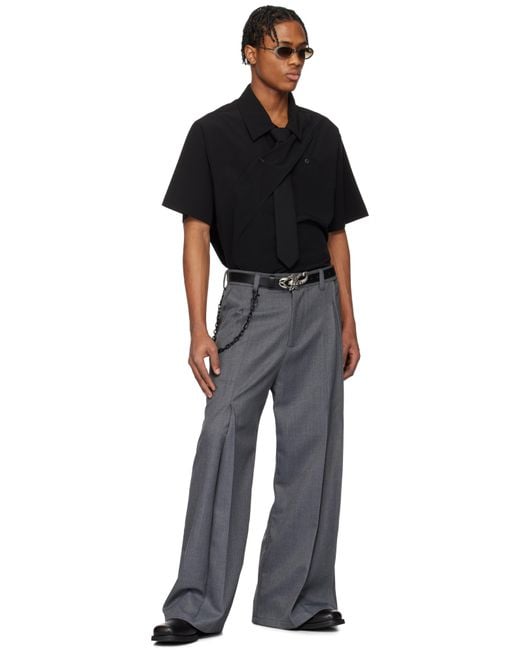 NULLUS : 눌루스] Seersucker Polo SS Black - SAMPLAS