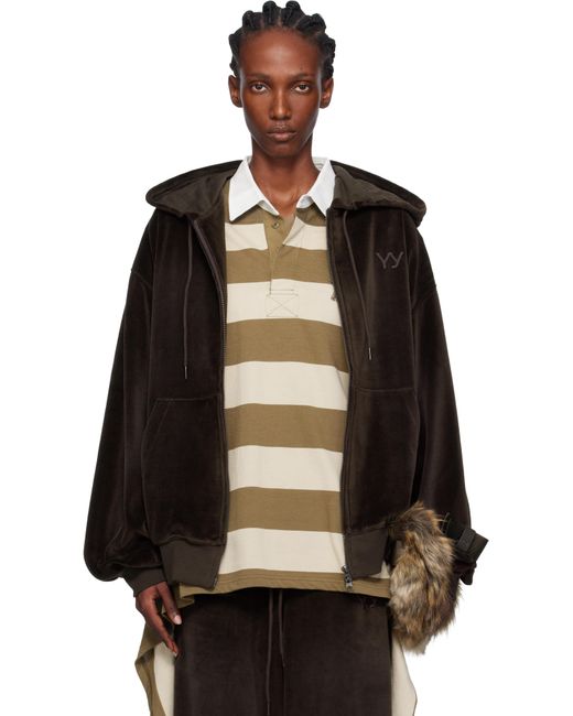 OPEN YY Black Velour Box Hoodie