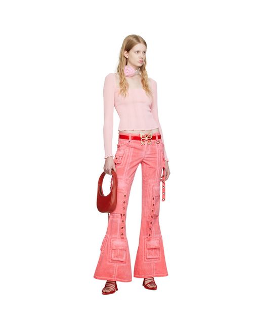 Blumarine Ssense Exclusive Pink Trousers