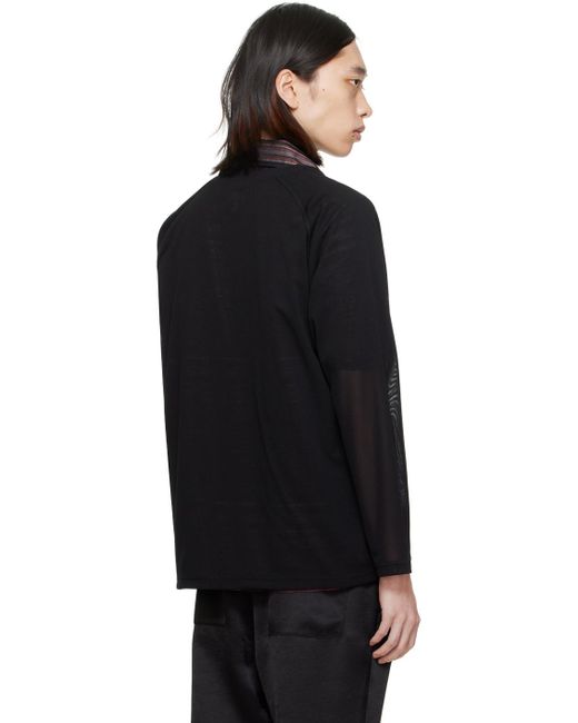 Needles Black Embroidered Cardigan for men