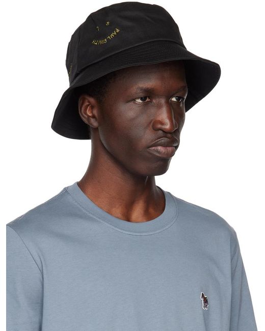 PS by Paul Smith Blue Happy Bucket Hat for men