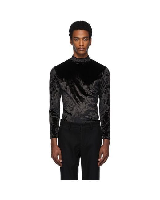 velvet mock turtleneck