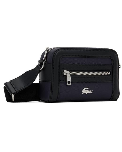 Lacoste Navy & Black Small Nilly Piqué Bag for men