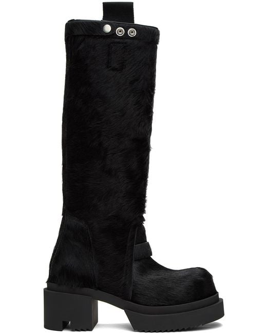 Rick Owens Black Pull On Bogun Boots for men