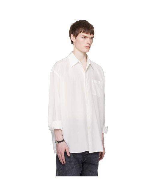 Our Legacy White Borrowed Shirt for men