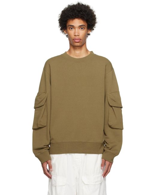 Dries Van Noten Green Cargo Sweatshirt for men