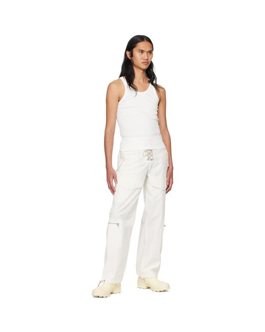 Dion Lee Black White Rivet Tank Top for men