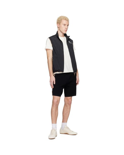 Burberry Black Check Trim Shorts for men
