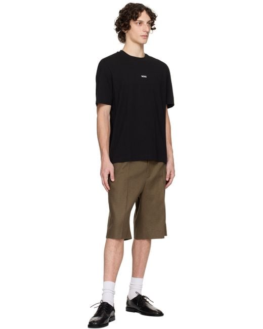 Boss Black Relaxed-Fit Logo Print T-Shirt for men