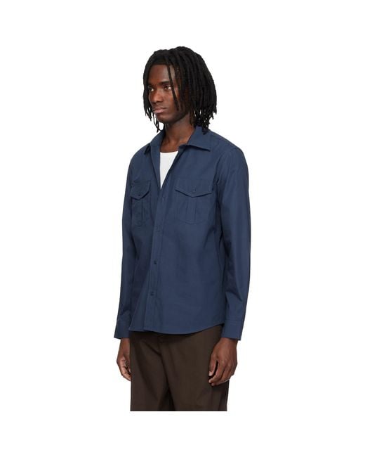 A.P.C. Blue Warren Shirt for men