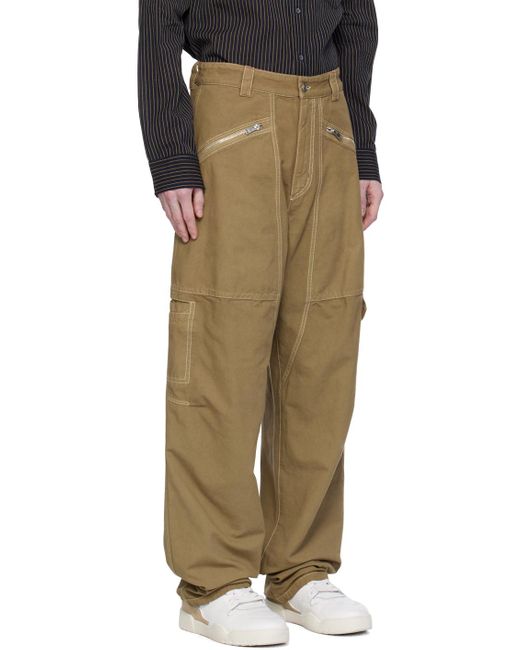 Isabel Marant Natural Taupe Farker Trousers for men