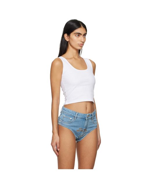 Gcds Blue White Bling Tank Top
