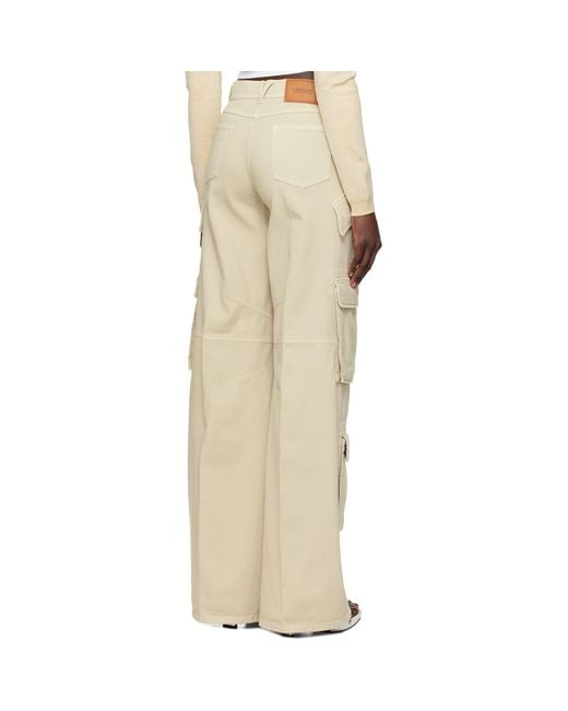 Versace Natural Medusa Denim Cargo Pants