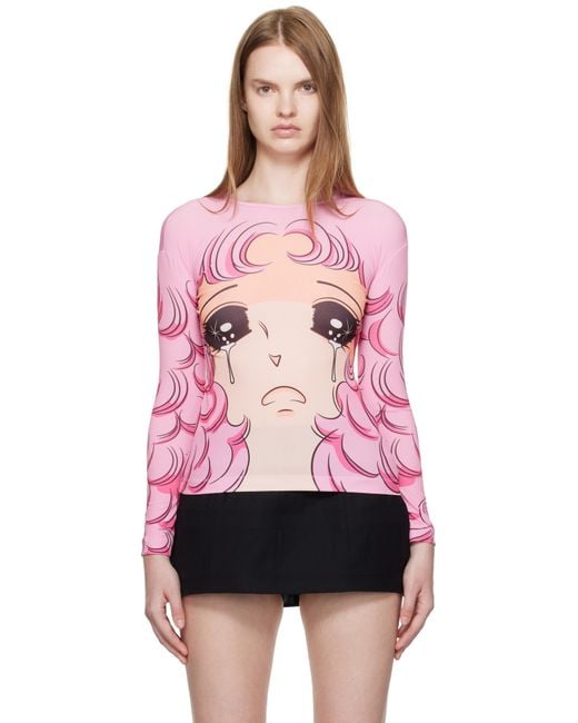 Pushbutton Pink Ssense Exclusive Long Sleeve Crying Girl T-Shirt