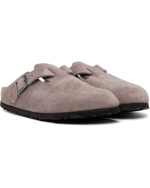 Birkenstock Brown Narrow Boston Soft Footbed Slip-On Loafers