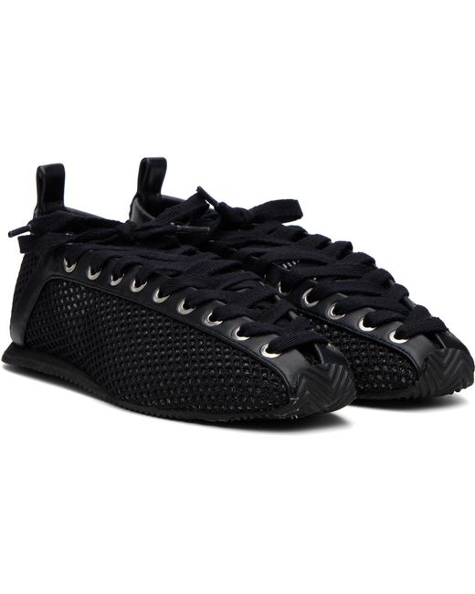 Ganni Black Mesh Sporty Ballerina Sneakers