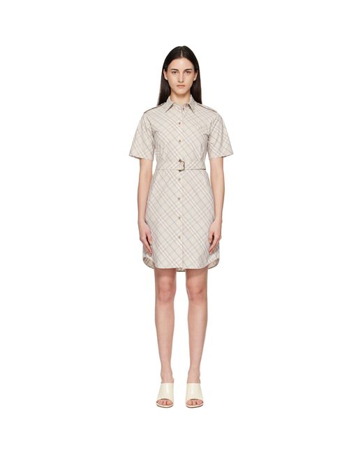 Burberry White Check Minidress
