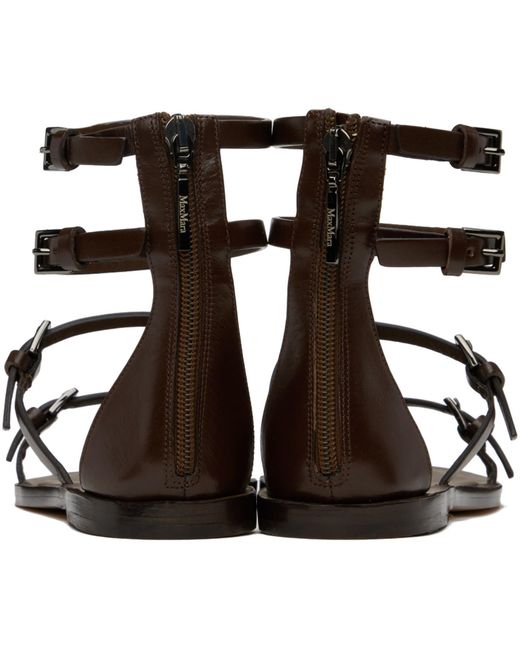 Max Mara Black Evegflat Sandals