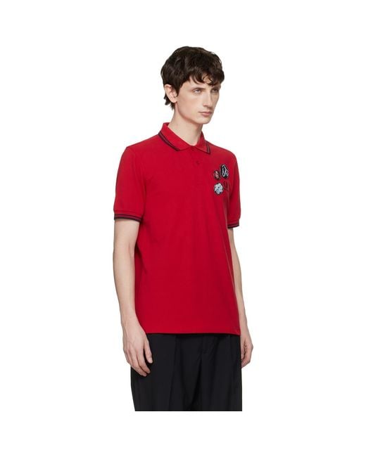 Fred Perry Red Kris Van Assche Edition Kva Polo for men