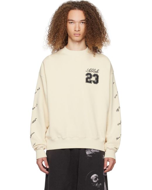 Off-White c/o Virgil Abloh Natural '23' Skate Sweatshirt for men