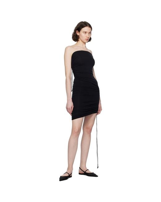 Wolford Black Fatal Draping Minidress