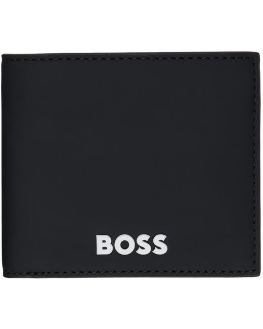 Portefeuille noir en cuir synthétique à logo Boss pour homme en coloris Black