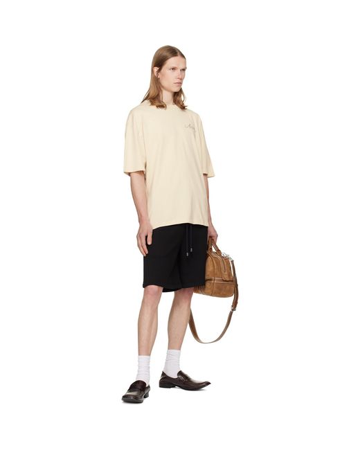 Amiri Natural Off- Ma Check Patch Skate T-Shirt for men