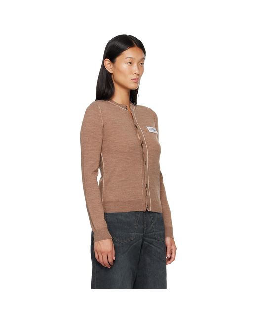 MM6 by Maison Margiela Brown Essentials Cardigan
