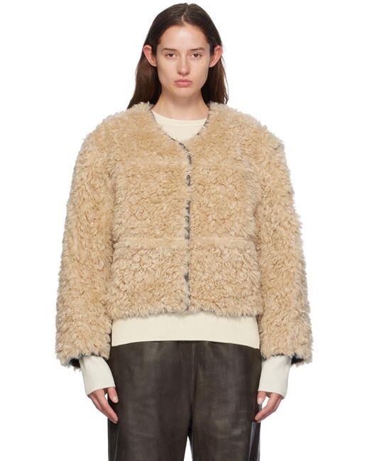 Stand Studio Natural Charmaine Reversible Faux-Shearling Jacket