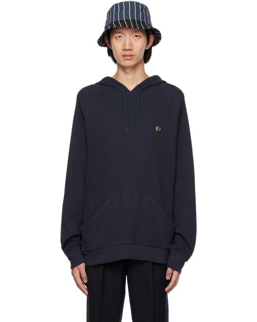 Paul Smith Blue Navy Patch Hoodie for men