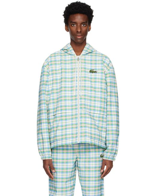 Lacoste Green Multicolor Check Jacket for men