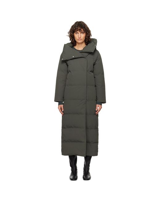Paloma Wool Gray Khaki Long Pruit Down Coat