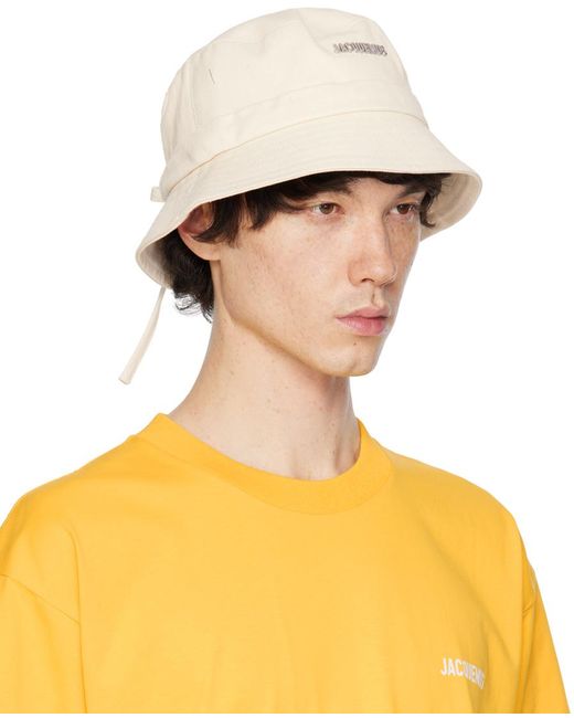 Jacquemus Yellow Off-white Les Classiques 'le Bob Gadjo' Hat for men