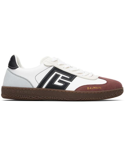 Balmain Black Swan Suede & Nylon Sneakers for men