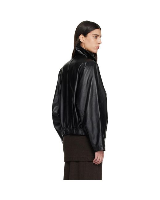 LE17SEPTEMBRE Black Sculptured Leather Jacket