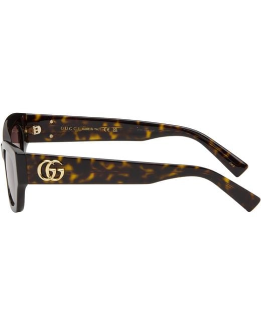 Gucci Black Low Nose Bridge Fit Sunglasses
