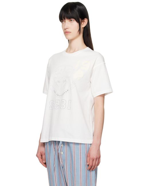 Bode ホワイト Crest リバーシブル Tシャツ White
