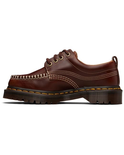 Dr. Martens Black Lowell Leather Moc Toe Derbys