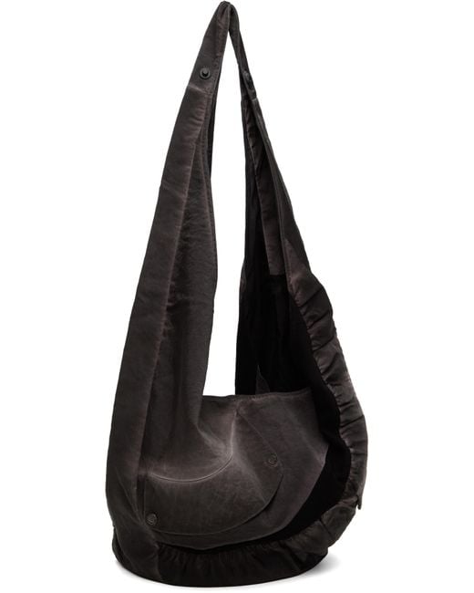 CMMAWEAR Ssense Exclusive Garment Dyed Slouch Tote in Black for