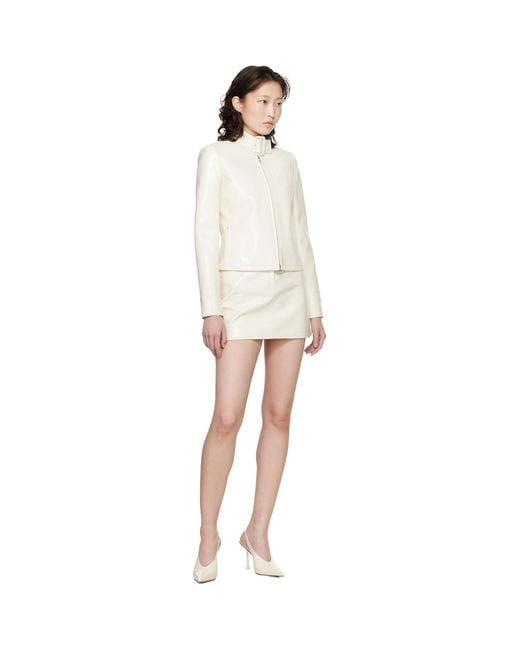 Courreges White Off- Reedition Vinyl Miniskirt