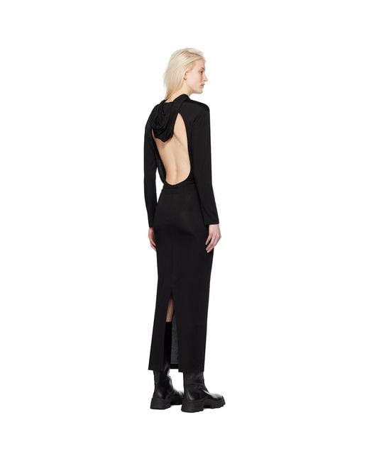 Dion Lee Black Gathered Maxi Dress