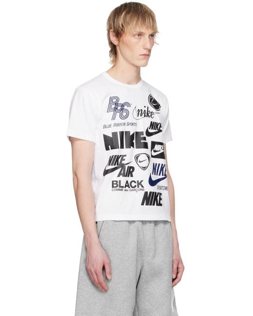 COMME DES GARÇON BLACK White Comme Des Garçons Nike Edition T-shirt for men